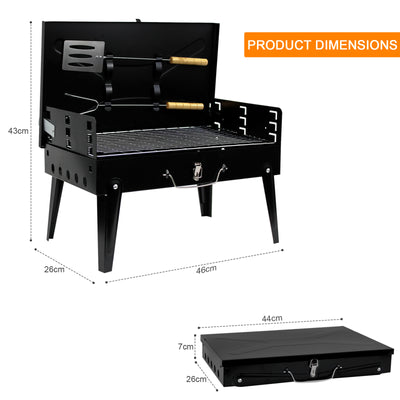 Foldable Charcoal Barbecue Grill