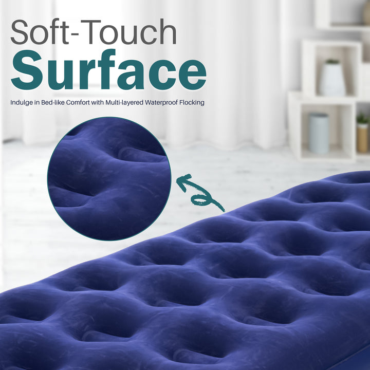 Crystals Single/Double Inflatable Air Mattress Blow Up Bed Airbed