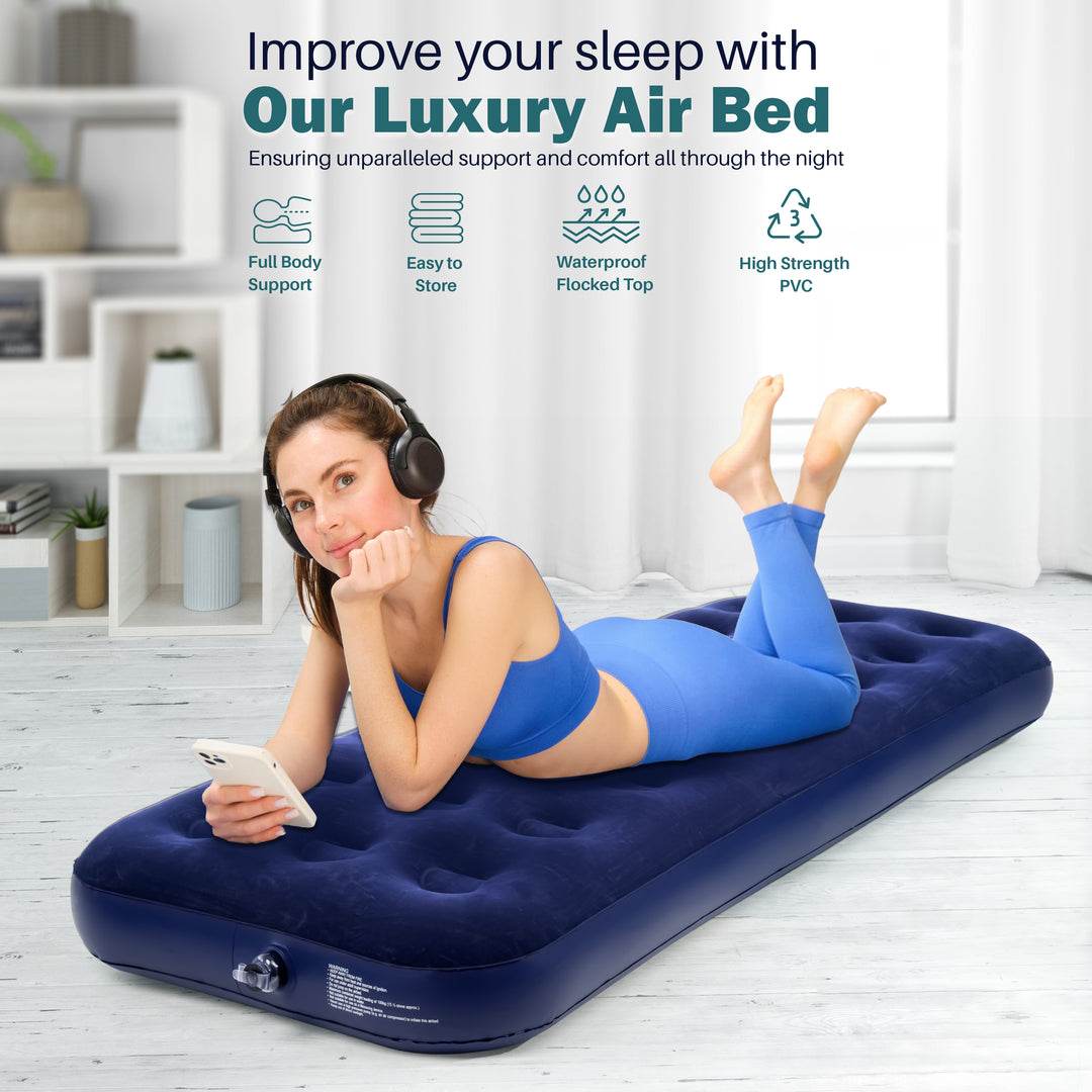 Crystals Single/Double Inflatable Air Mattress Blow Up Bed Airbed