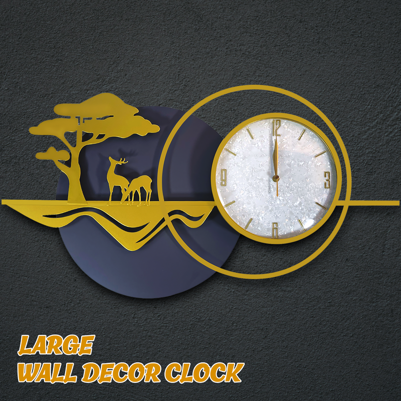 Forest Deer Luxury Wall Clock