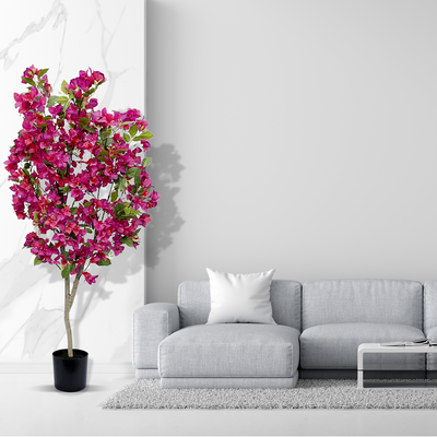 5Ft Blooming Bougainvillea Glabra  Paperflower - Artificial Plant