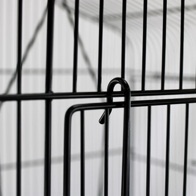 Bird Cage Large Metal - Black/White