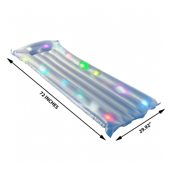 Inflatable LED Lighted Float Swimming Pool Lounger