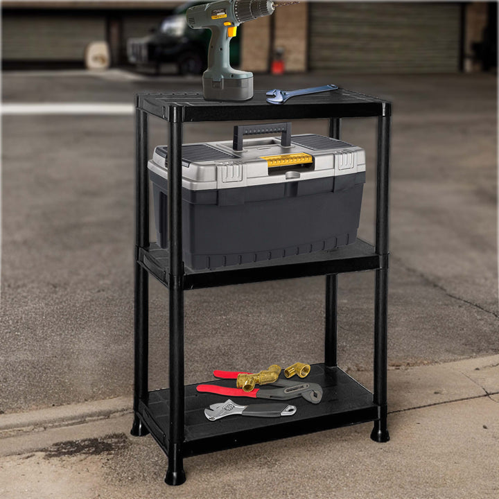 3/4/5 Tier Plastic Racking Shelving Storage Unit