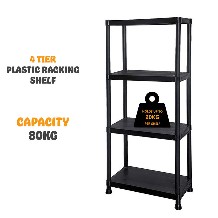 3/4/5 Tier Plastic Racking Shelving Storage Unit