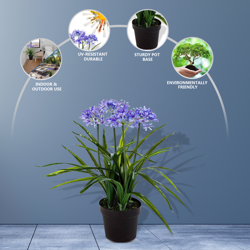 1M Agapanthus Poppin Star - Artificial Plant