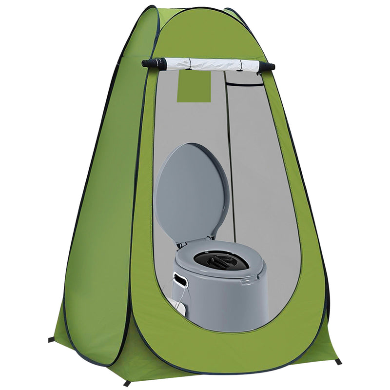 6L Large Portable Camping Toilet Potty + Privacy Tent
