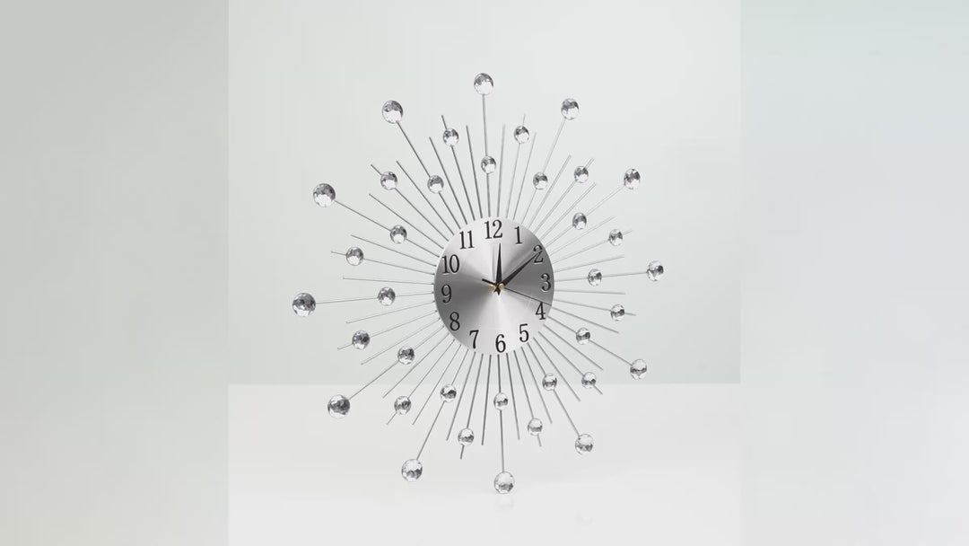 Living Room Diamante Beaded Wall Clock