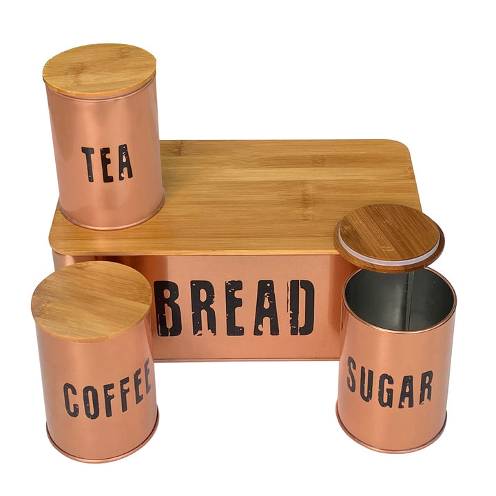 4 Pices Bread Bin Kitchen Set