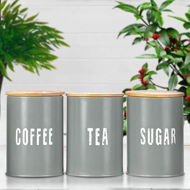 4 Pices Bread Bin Kitchen Set