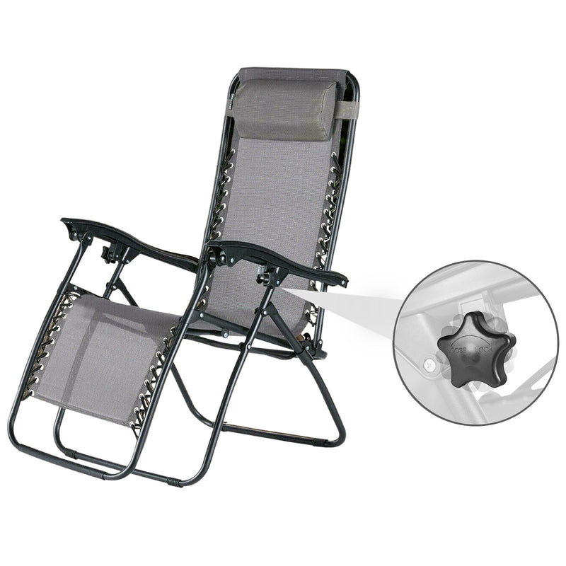 Grey Textoline Beach Chair Sun lounger