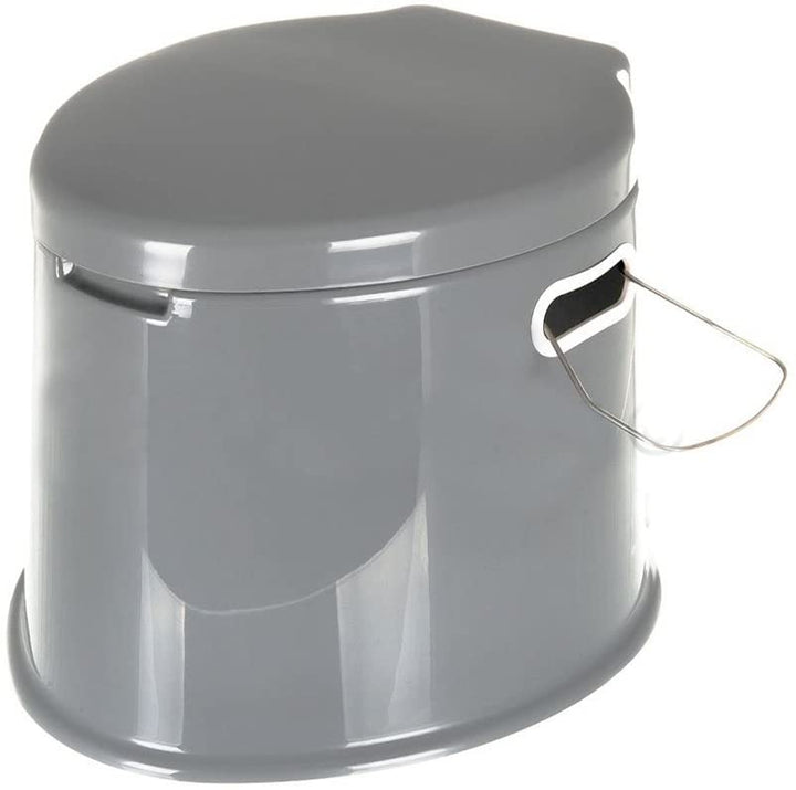 6L Large Portable Compact Potty Camping Toilet Grey