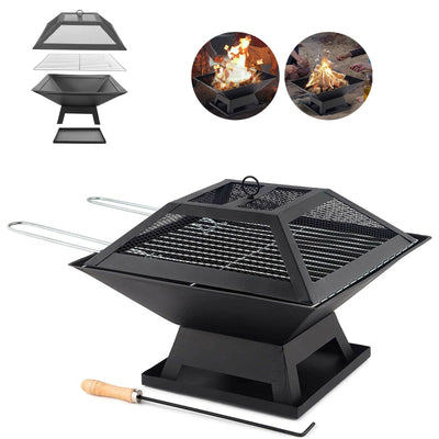 Square Patio Heater With Bbq Grill