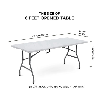 6ft Foldable Banquet Camping Table & Cover