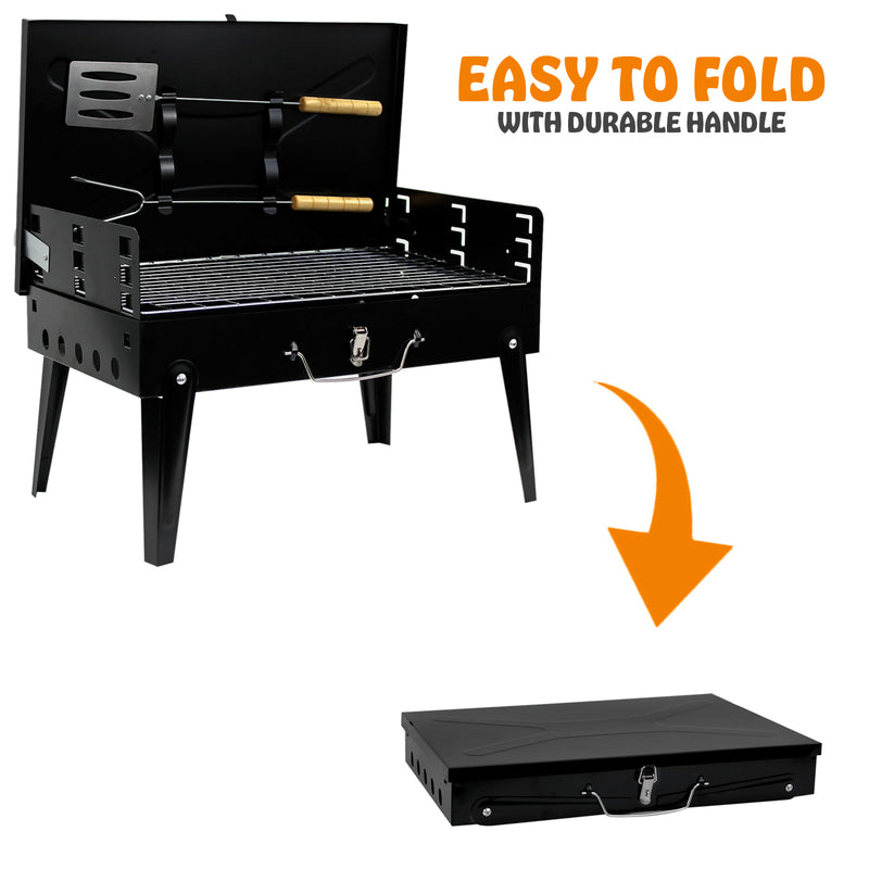 Foldable Charcoal Barbecue Grill