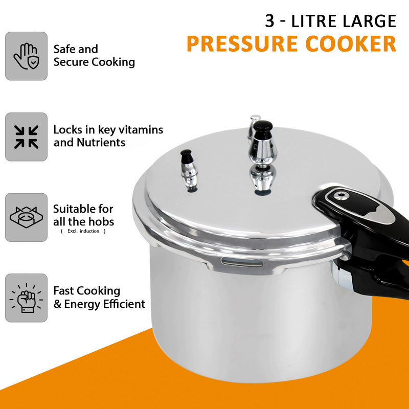 3 Litre Home Dual Handle Pressure Cooker