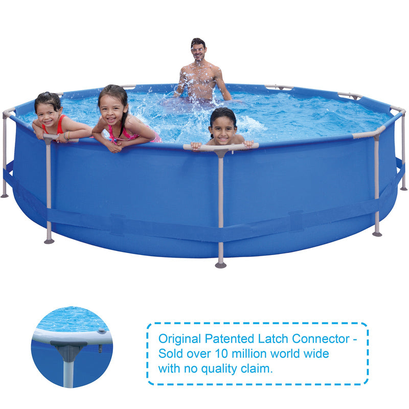 Round Above Ground Steel Swimming Pool - 12ft x 30in
