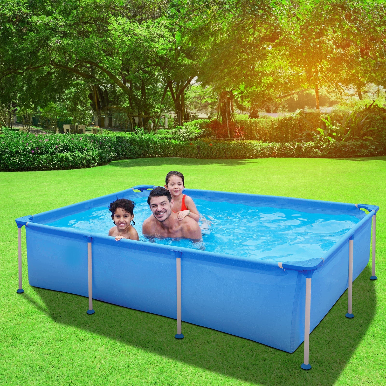 8.5 Feet Rectangular Small Frame Above Ground Swimming Pool – Denny Shop UK