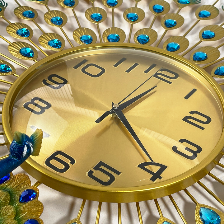 Peacock Wall Clock - 70cm