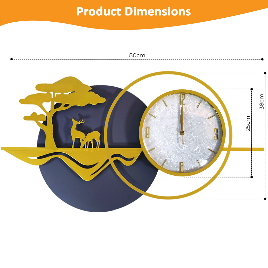 Forest Deer Luxury Wall Clock