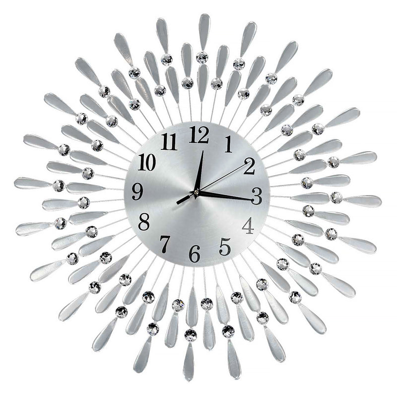 Crystals Quartz Jeweled Wall Clock