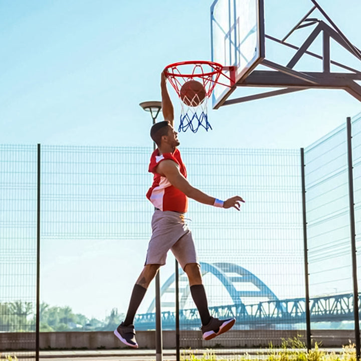 Wall Mounted Basketball Goal Hoop Rim Net