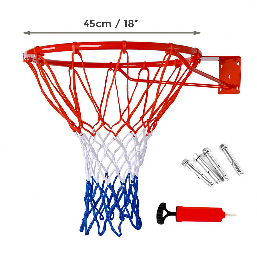 Wall Mounted Basketball Goal Hoop Rim Net