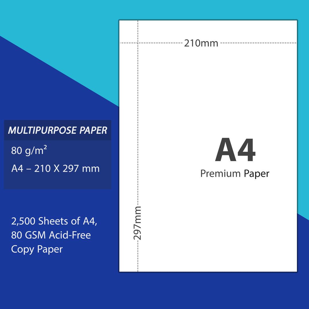 A4 2500 Printer Sheets White Paper
