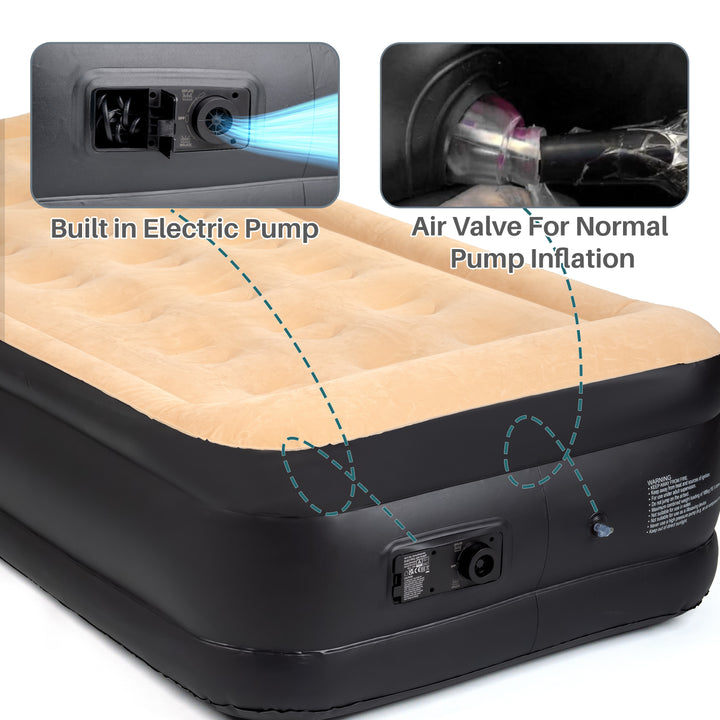 Inflatable Single High Raised Air Bed