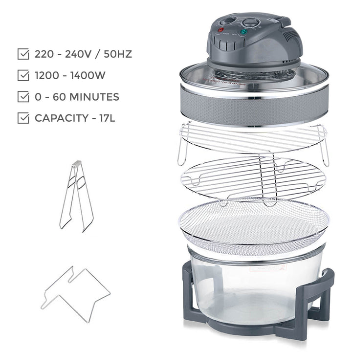 17L Electric Halogen Air Fryer - 1400W