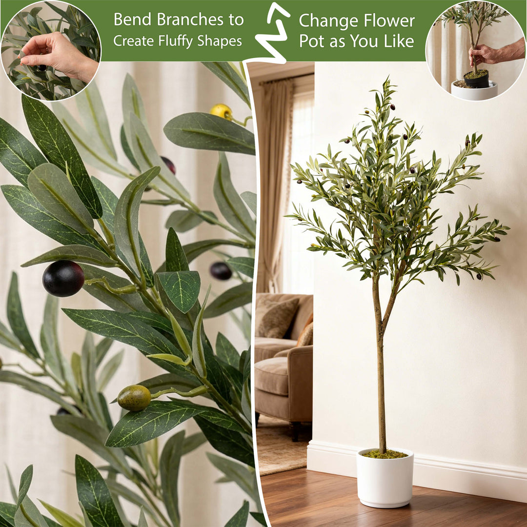 150cm Tall Faux Artificial Olive Tree