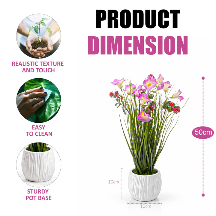 50cm Faux Morning Glory Plant