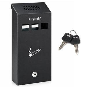 Lockable Wall-Mounted Ashtray Bin