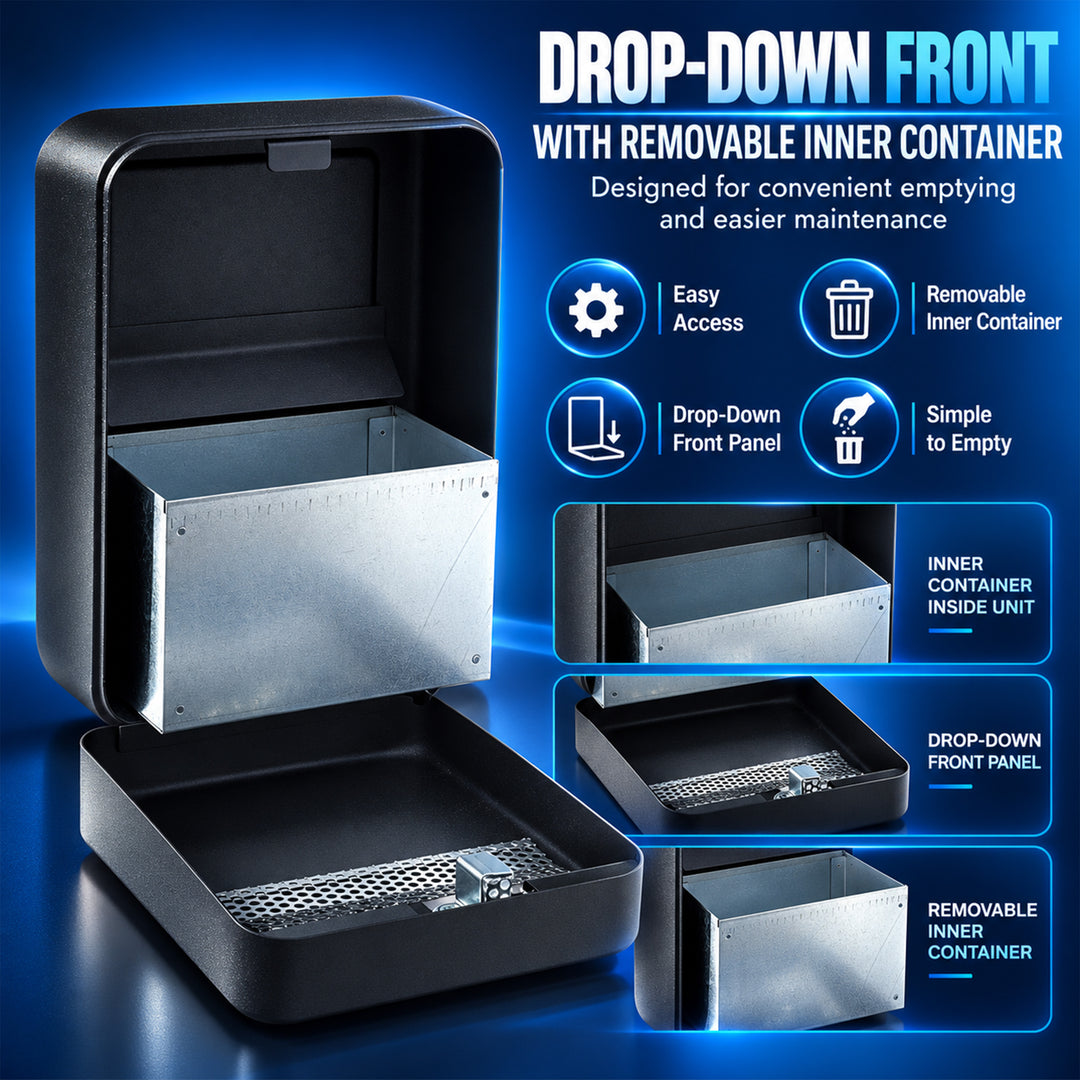 Wall-Mounted Outdoor Ashtray Bin