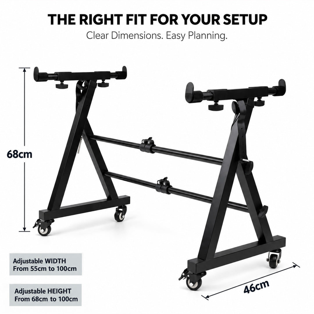 Z-Style Keyboard Stand with Wheels