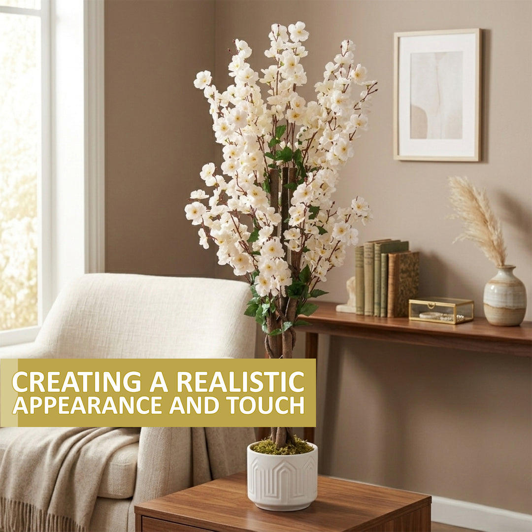 Artificial Cherry Blossom Tree Realistic White
