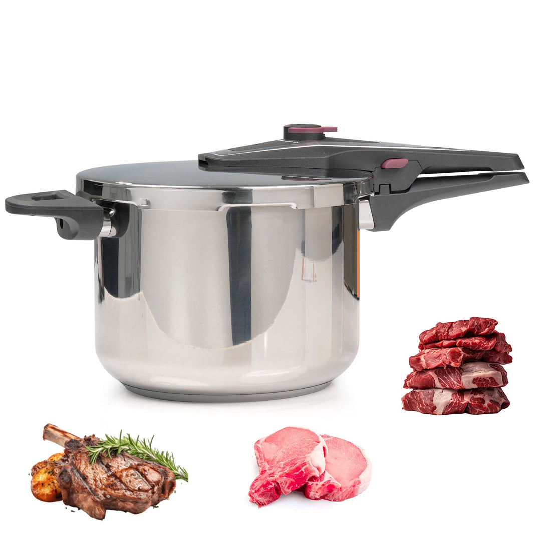 4/6 Litre Dual Handle Stainless Steel Pressure Cooker