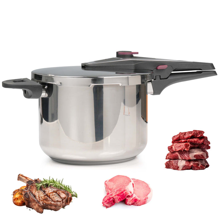 4/6 Litre Dual Handle Stainless Steel Pressure Cooker