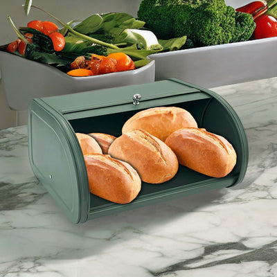 4PCs Metal Bread Bin Storage Box - Green