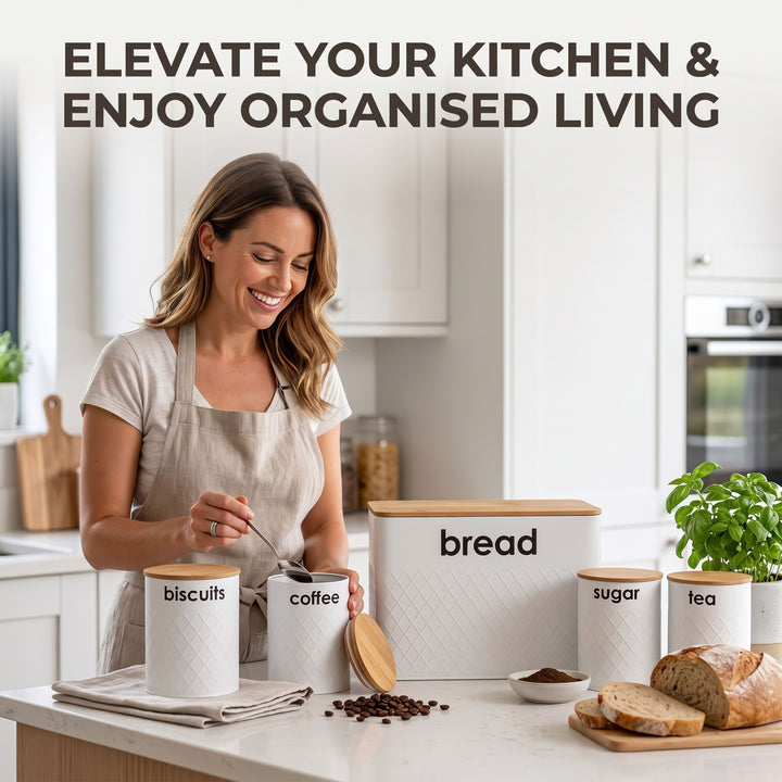 5pc Kitchen Storage Set Bread Bin