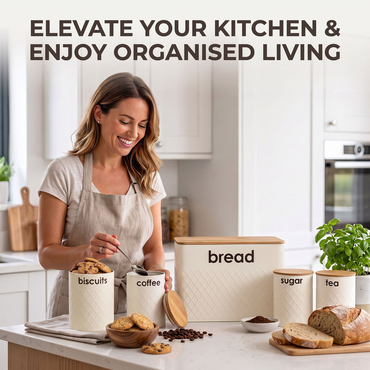 5pc Kitchen Storage Set Bread Bin