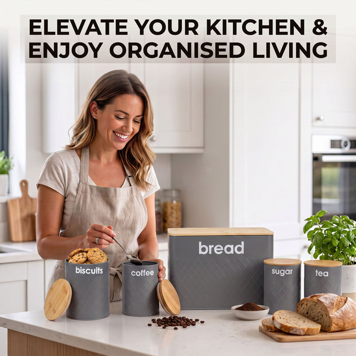5pc Kitchen Storage Set Bread Bin
