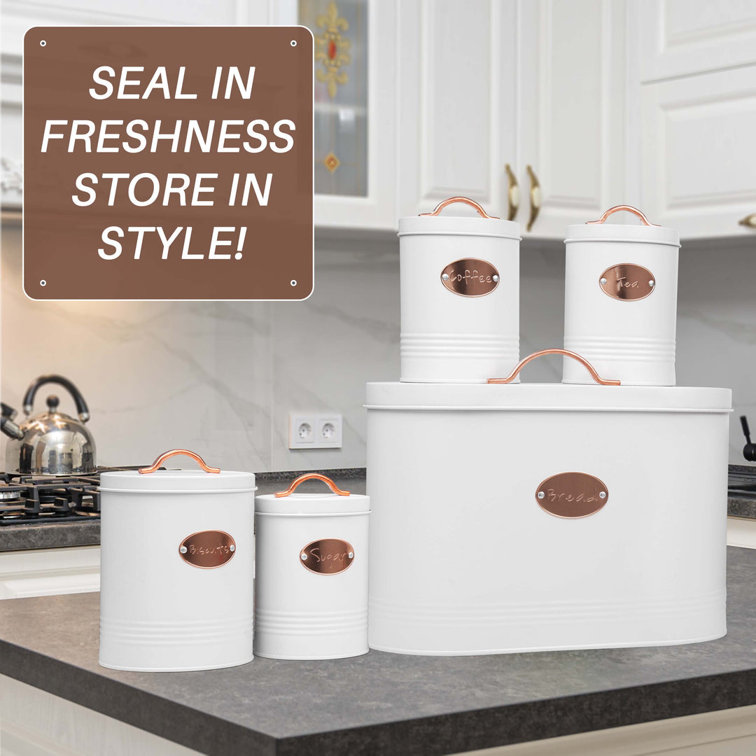 5 Pices Kitchen Food Storage Bread Bin