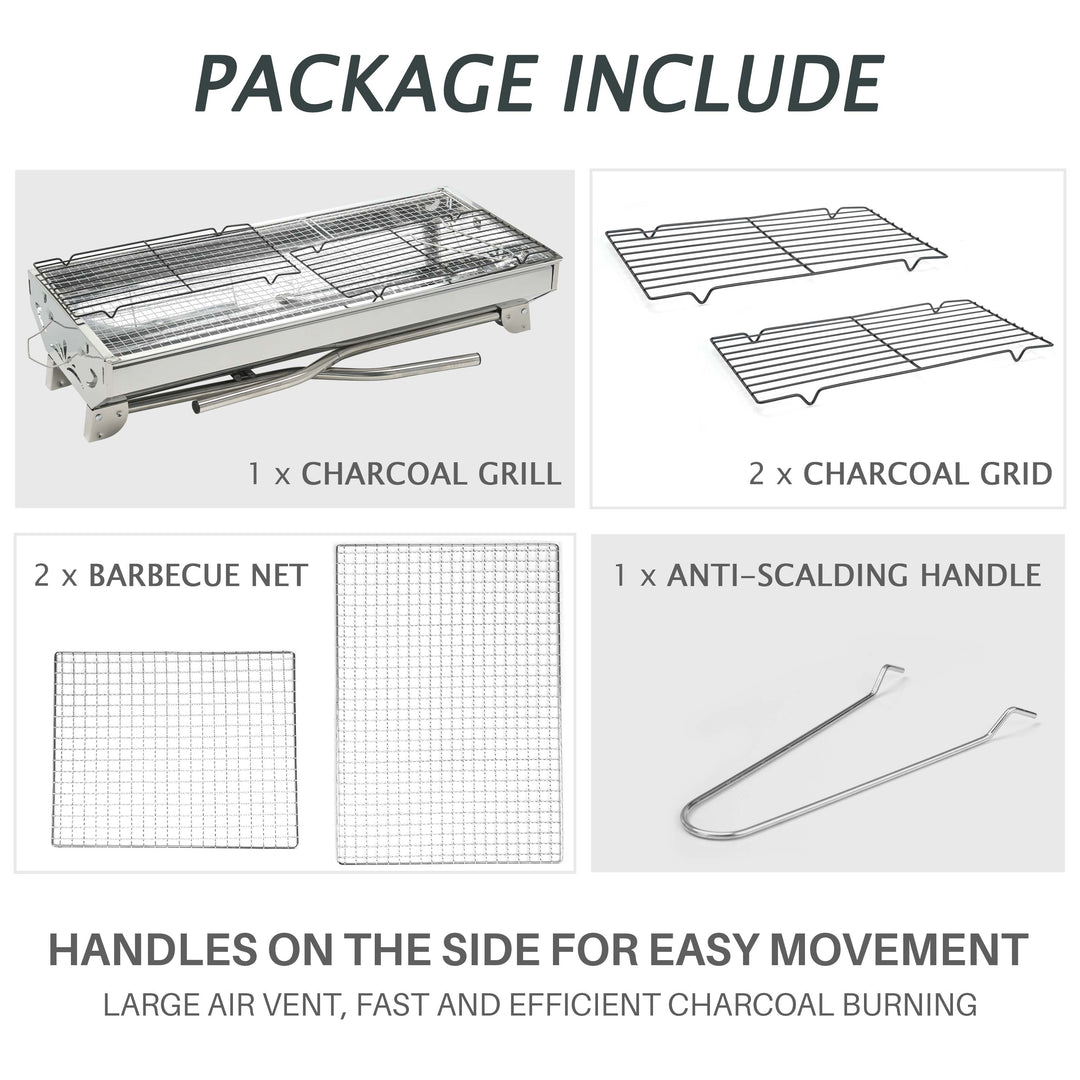 Folding Charcoal Barbecue Grill