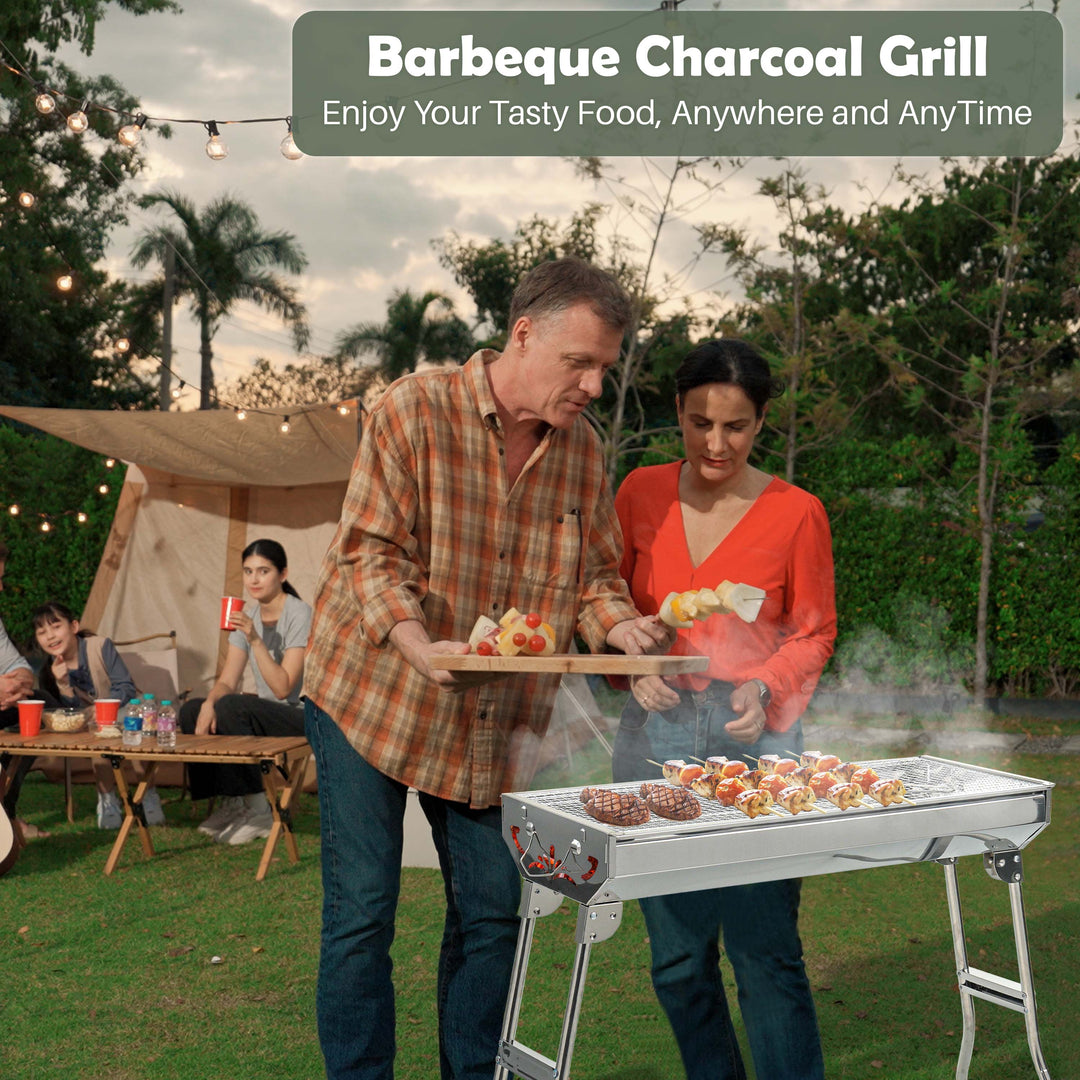 Folding Charcoal Barbecue Grill