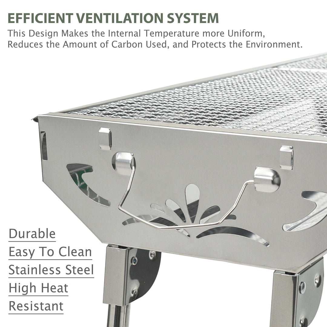 Folding Charcoal Barbecue Grill