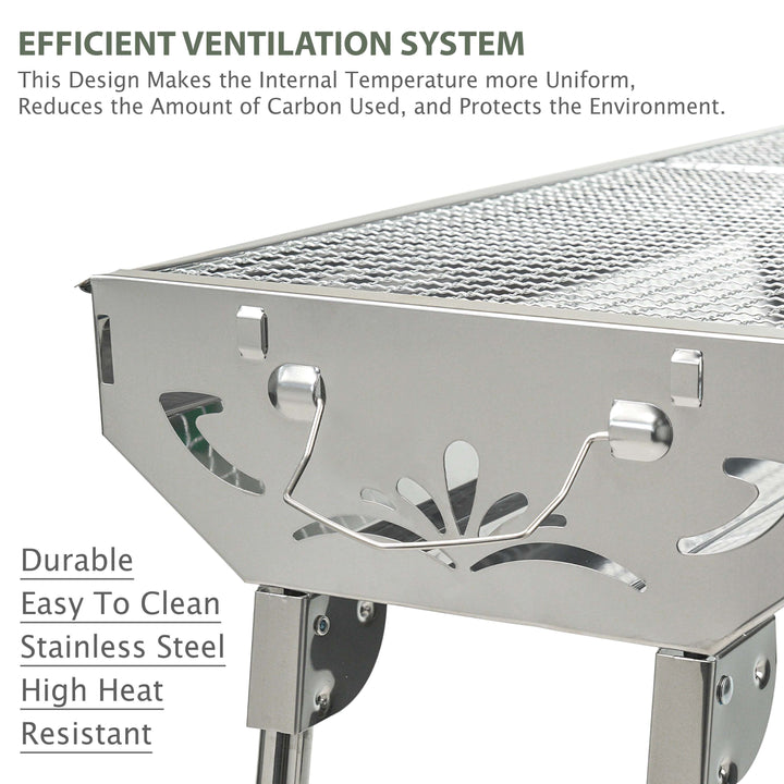 Folding Charcoal Barbecue Grill