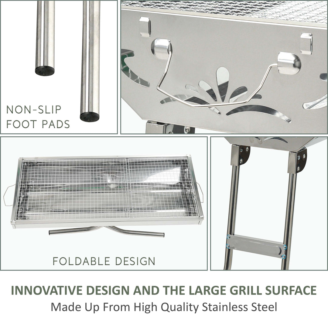 Folding Charcoal Barbecue Grill