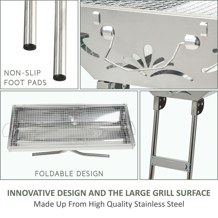 Folding Charcoal Barbecue Grill