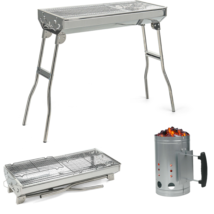 Folding Charcoal Barbecue Grill